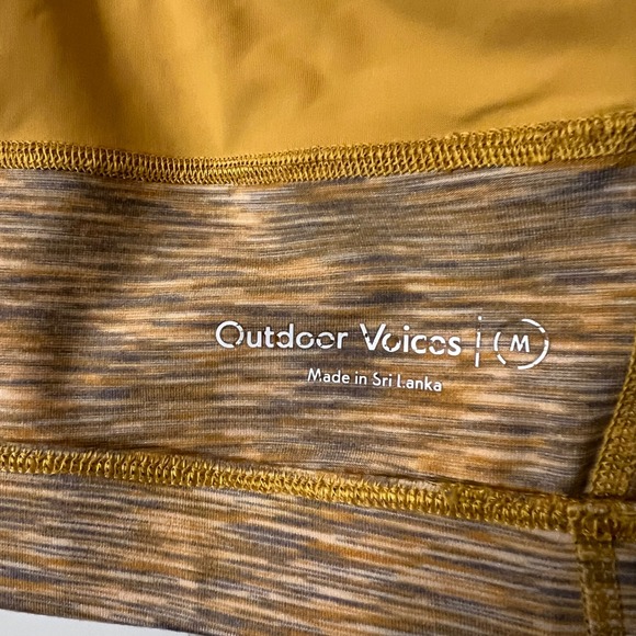 Outdoor Voices Freeform Flow Crop Top in Yellow, Women's Size Medium - Picture 10 of 11